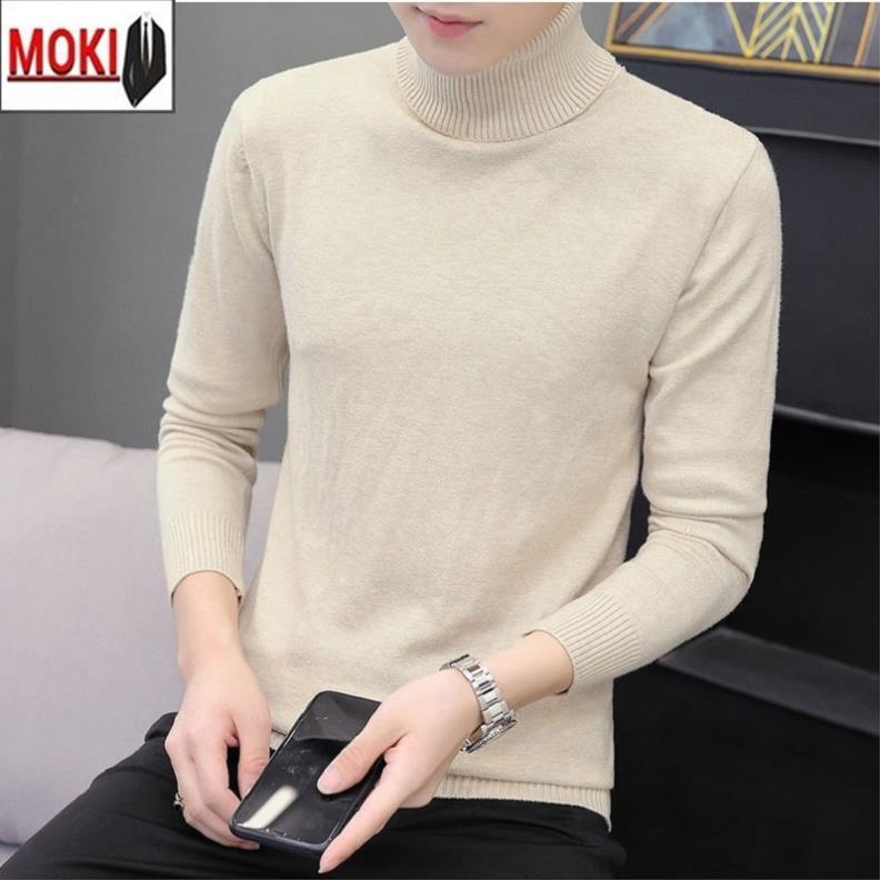 Áo len nam cổ lọ dài tay chất len mềm mịn kiểu dáng Hàn Quốc, giữ nhiệt tốt không bai xù ❕