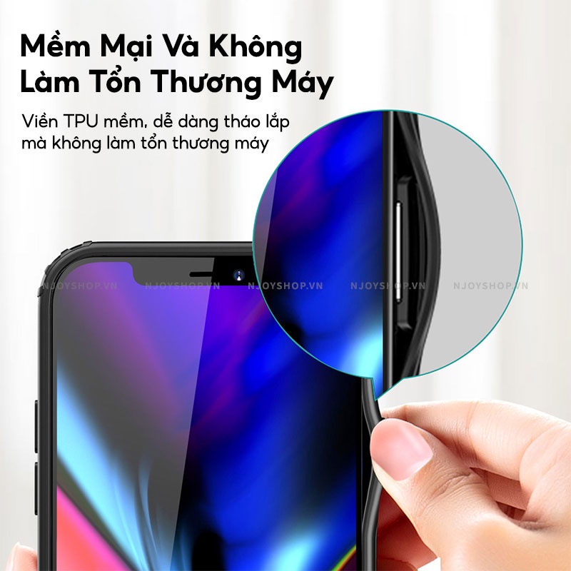 Ốp Lưng Nhám Viền Màu Nổi Bật Chống Bám Vân Tay Likgus Cho Điện Thoại 13 Pro Max Njoyshop