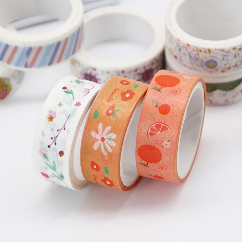 Washi Tape Cuộn Băng Dính Trang Trí Nhật Ký, Sổ Tay, Phụ Kiện Làm Handmade