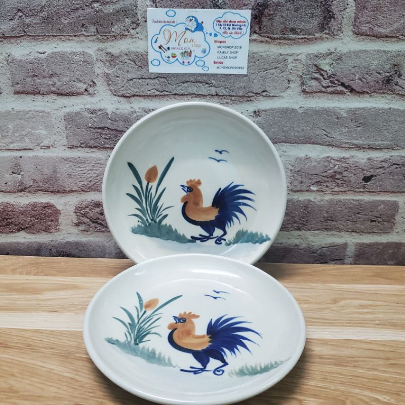 Set 5 Dĩa Ảo Nhỏ Mẫu Gà Cao Cấp 18cm