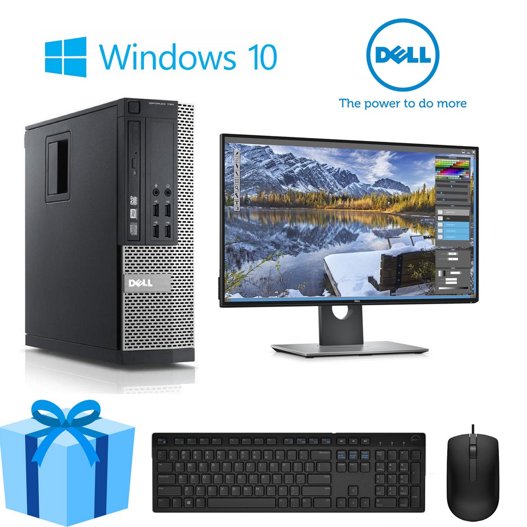 Bộ máy tính để bàn Dell Optiplex core i7, Ram 8GB, ổ cứng SSD 120GB, HDD 500GB, Màn hình DELL Dell 22 inch.Bảo hành 24T