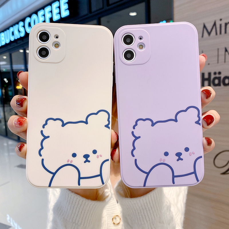 Ốp điện thoại Mềm In Hình Gấu Dễ Thương Cho Iphone 12 11 Pro Max Mini 6 6s 7 8 Plus Xr X Xs Max Se 2020