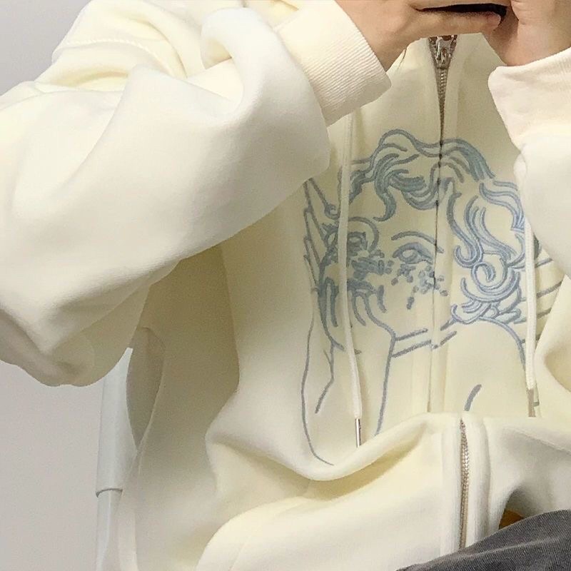 Khoác Hoodie Zip - Kèm Ảnh Thật NỈ DA CÁ