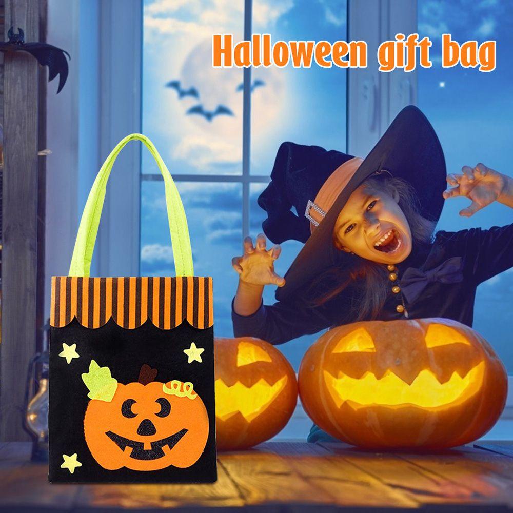 Túi Đựng Kẹo Bằng Vải Không Dệt Hình Ma Bí Ngô Halloween Mới