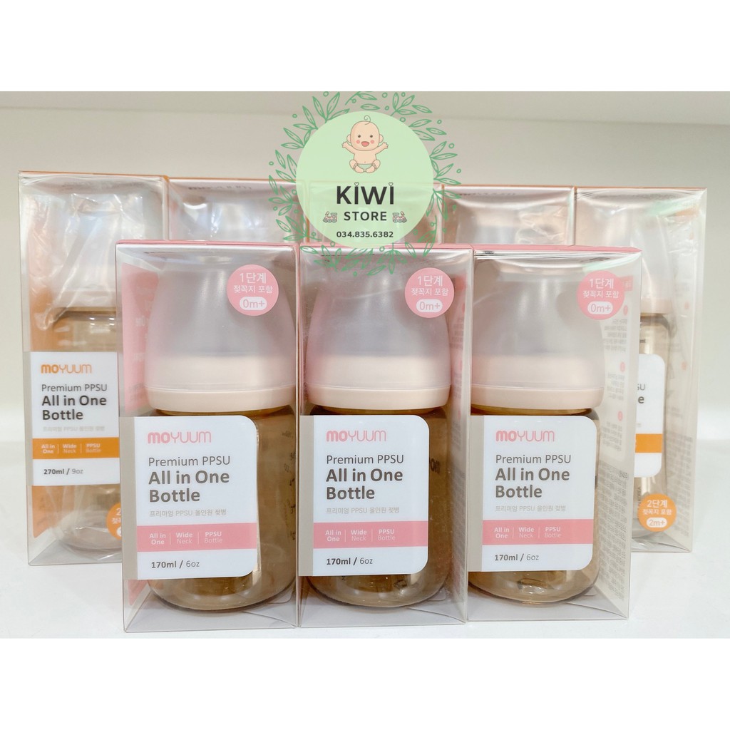 Bình sữa Moyuum Hàn Quốc 170ml/270ml có đổi núm