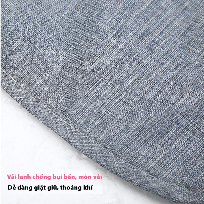 Túi lưới vải lanh treo xe đẩy em bé, túi treo xe đựng đồ trẻ em