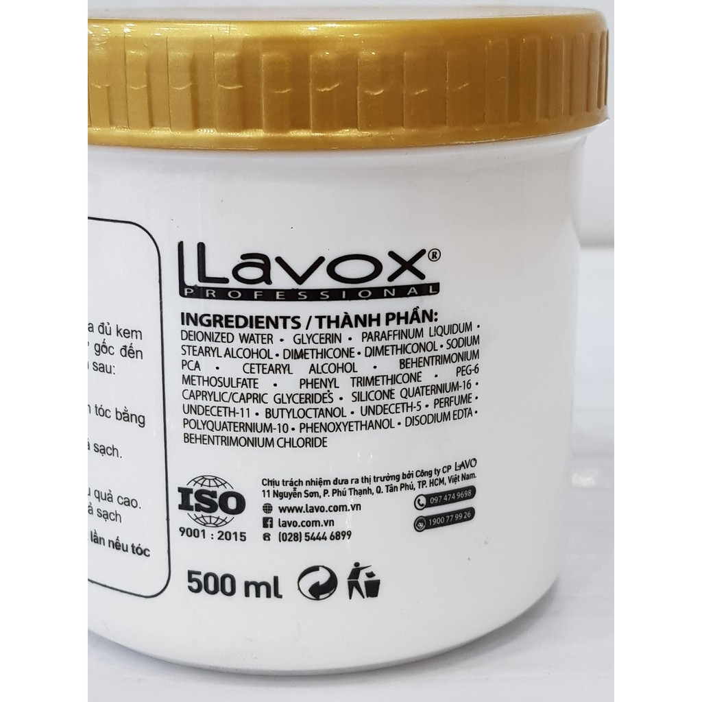 Hấp Dầu Siêu Mềm Mượt Lavox Deep Smoothing Hair Mask 500ml