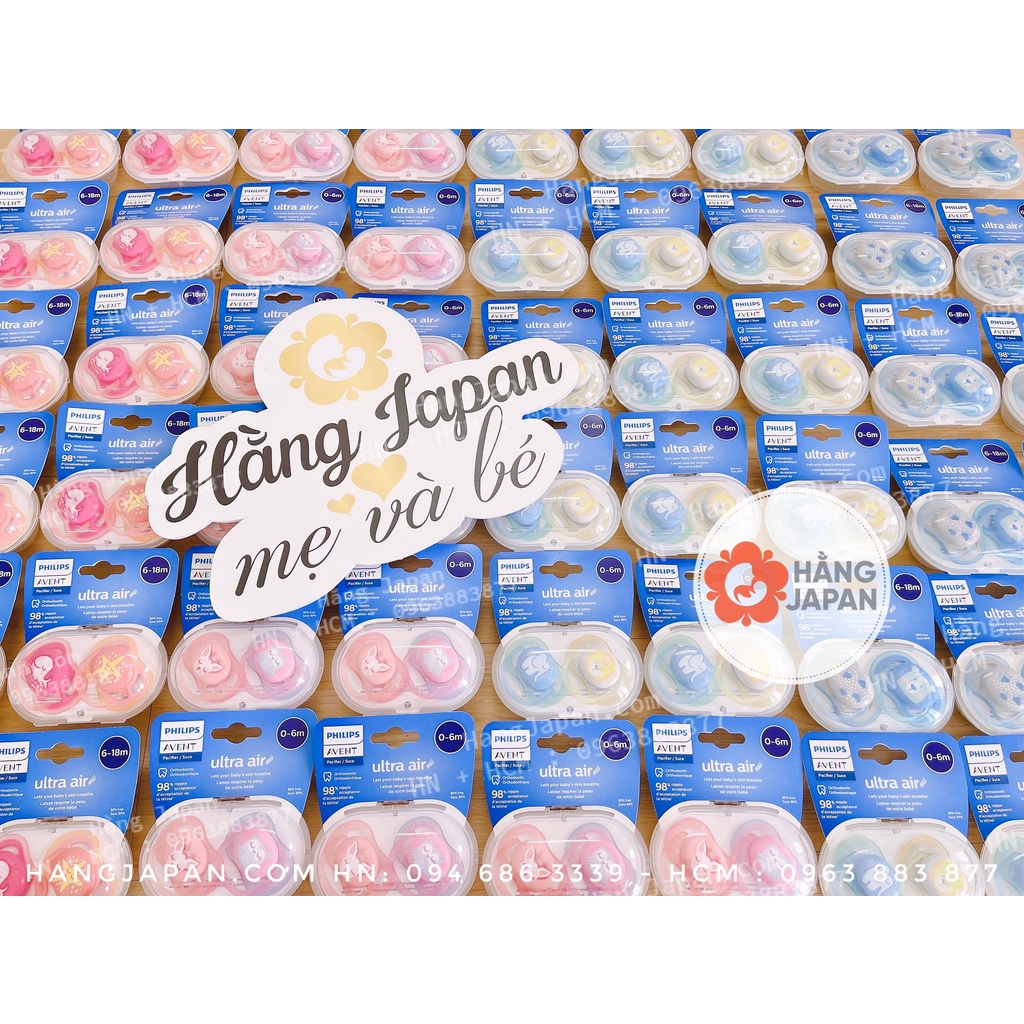 Sét 2 ty ngậm PHILIPS  AVENT silicon thông khí cho bé từ 0-18 tháng hàng chính hãng