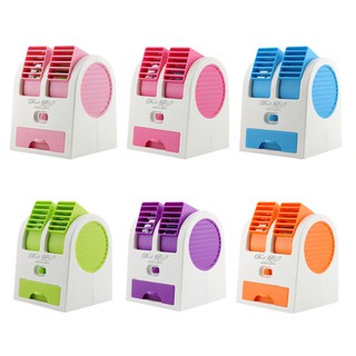 Quạt điều hòa mini 2 cửa cắm USB ( màu ngẫu nhiên)