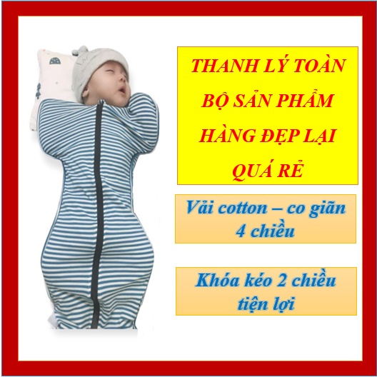 Nhộng chũn cho bé ngủ ngoan [COTTON MỀM MÁT] co giãn đàn hồi cực tốt