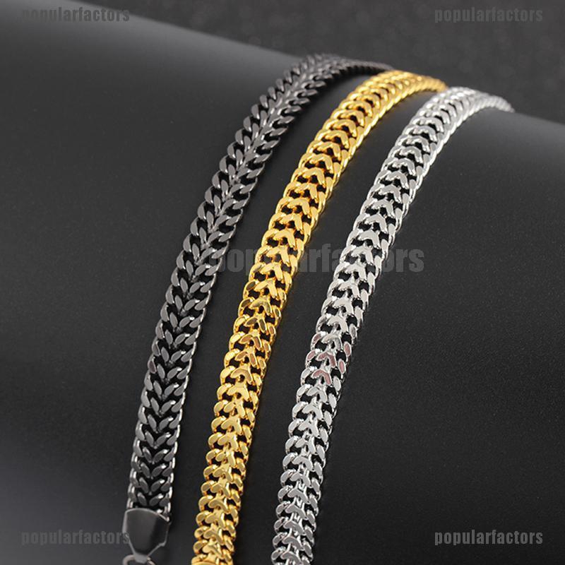 Vòng Tay Dây Xích Bằng Thép Không Gỉ Sang Trọng