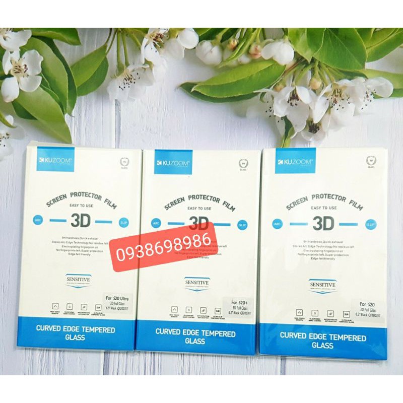 Kính cường lực Full màn cho Samsung S21,S21 Plus,S21 Ultra,note 8,note9,note 20 ultra,note 10 lite chính hãng Kuzoom