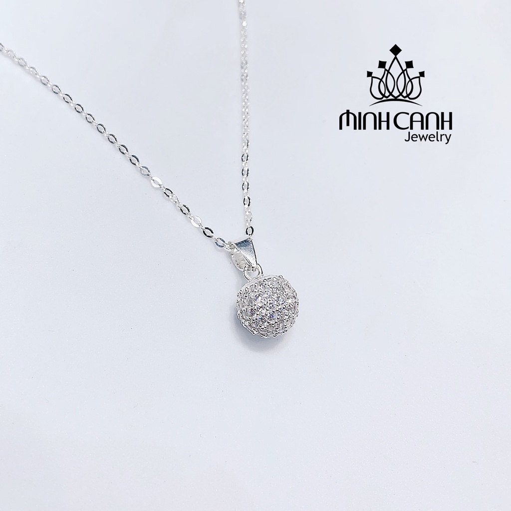 Dây Chuyên Bạc Quả Cầu Đính Đá Minh Canh Jewelry