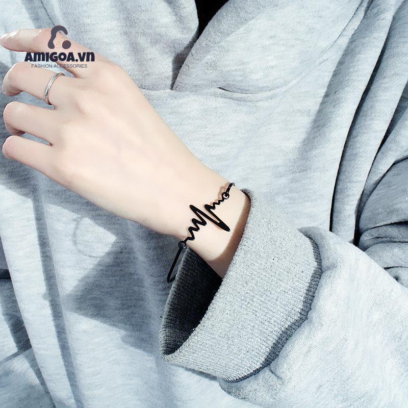 ✨✨Vòng Đeo Tay Hình Nhịp Tim Thời Trang Dành Cho Nam Và Nữ