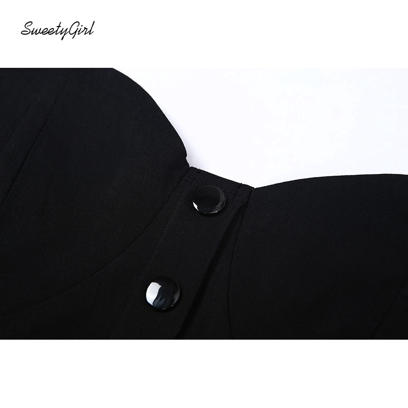 Áo Kiểu Cài Nút Trước Màu Trơn Quyến Rũ Cho Nữ