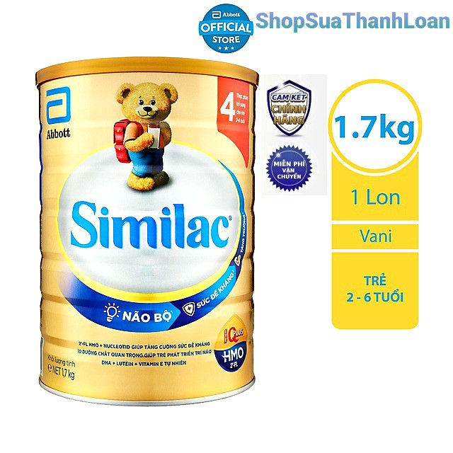 [HSD T1-2023] Sữa bột Similac Eye-Q 4 (1.7kg) HMO Gold Label