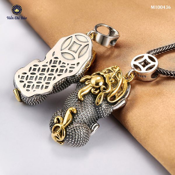 Mặt dây chuyền Tỳ Hưu Thiên Lộc chất liệu bạc Thái 925 thương hiệu Viễn Chí Bảo M100436