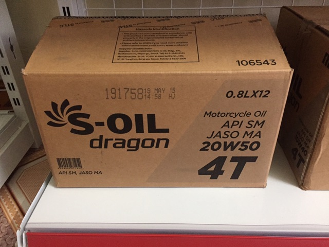 Dầu nhớt xe máy S-oil Dragon 10W40-20W50  dùng cho xe số