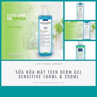 Sữa rửa mặt Teen Derm Gel Sensitive 100ml & 250ml