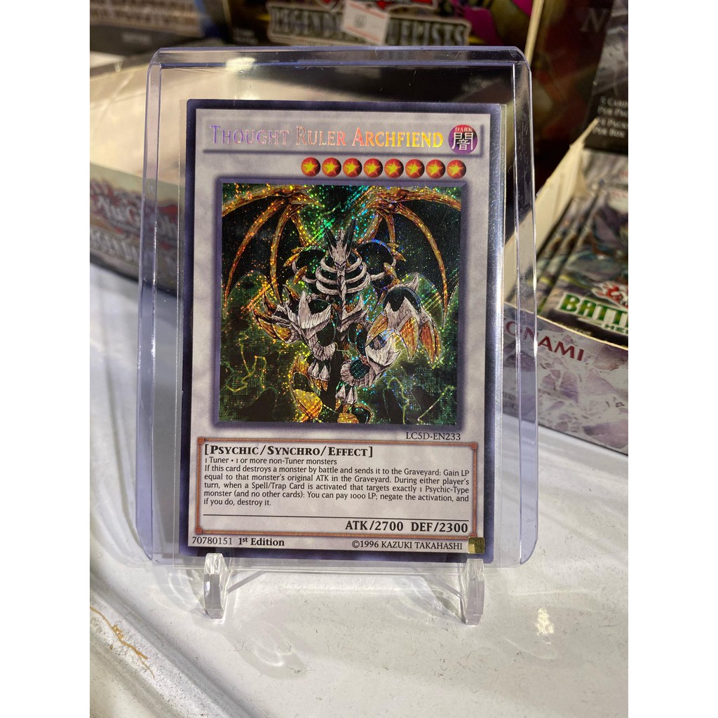 Lá bài thẻ bài Yugioh Thought Ruler Archfiend - Secret Rare - Tặng bọc bài nhựa bảo quản