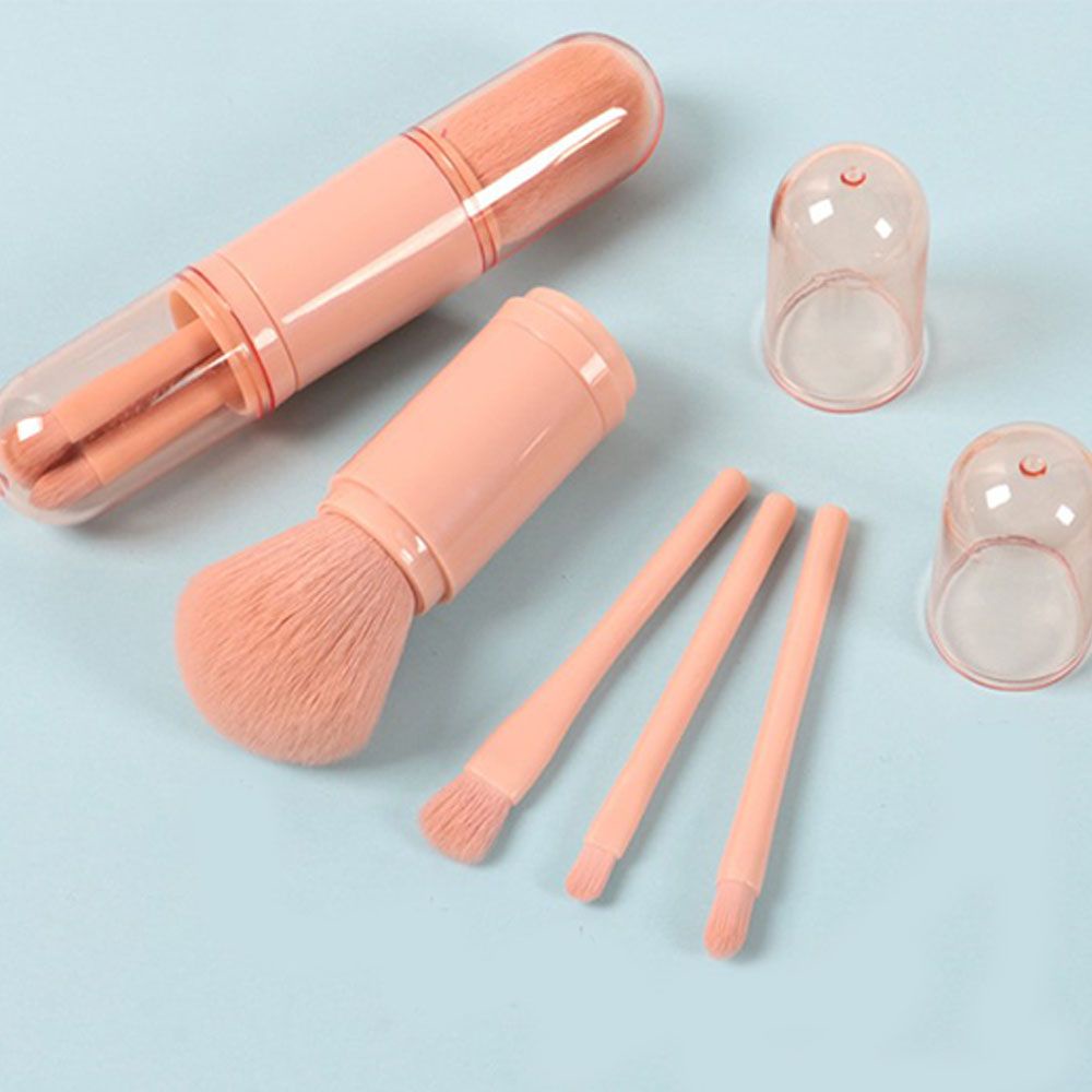 Bộ Cọ Trang Điểm Phấn Mắt Thiết Kế Di Động Đa Năng Bốn Trong Một Tiện Dụng