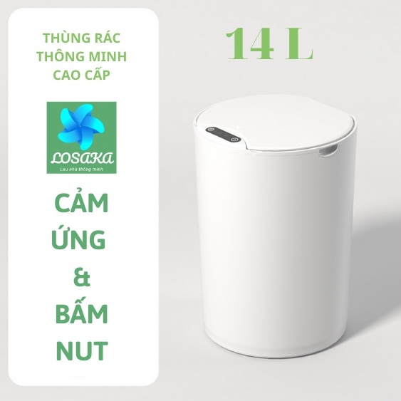Thùng rác thông minh cảm ứng Promax X - 14L - Thùng rác nhựa cảm ứng tự động đóng mở, sang trọng bền đẹp