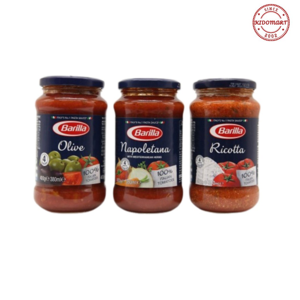 Sốt Mì Ý Barilla Napoletana / Bolognese / Olive 400gr