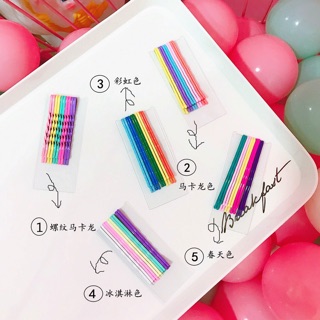 Set cặp tăm nhiều màu xinh xắn , kẹp tóc , cặp ghim nhiều màu 10 chiếc dễ thương