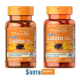 [CHÍNH HÃNG]Chống lão hóa thoái hóa điểm vàng,tăng cường thị lực,bổ mắt Lutigold Lutein 20 mg Zeaxanthin Puritan’s Pride