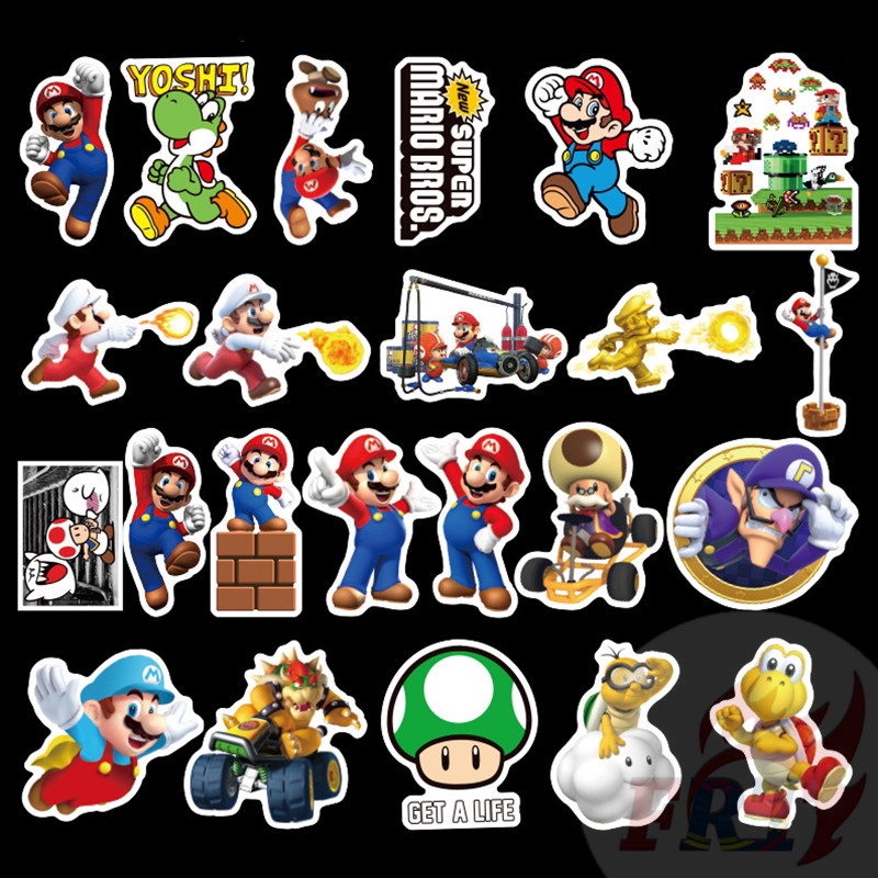 100Pcs/Set ❉ Super Mario Bros. Series A Stickers ❉ DIY Fashion Mixed Luggage Laptop Skateboard Doodle Decals Stickers