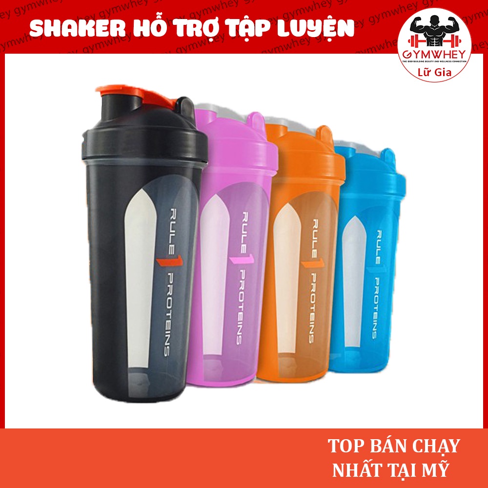 [GIÁ TỐT NHẤT] Bình lắc sữa Shaker Rule1 1 ngăn 700Ml - Chính Hãng 100%