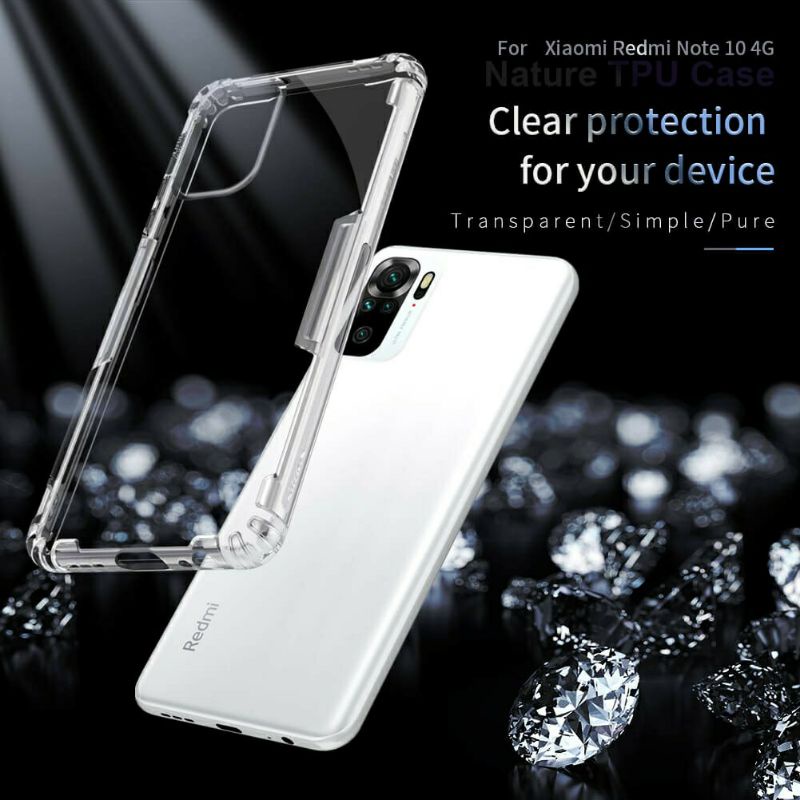 Ốp lưng dẻo Nillkin Xiaomi Redmi Note 10 4G, Redmi Note 10S dẻo trong chống sốc