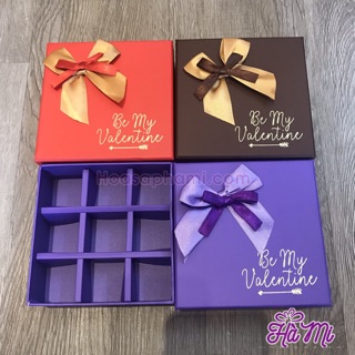 10 hộp vuông be valentine đựng socola sỉ