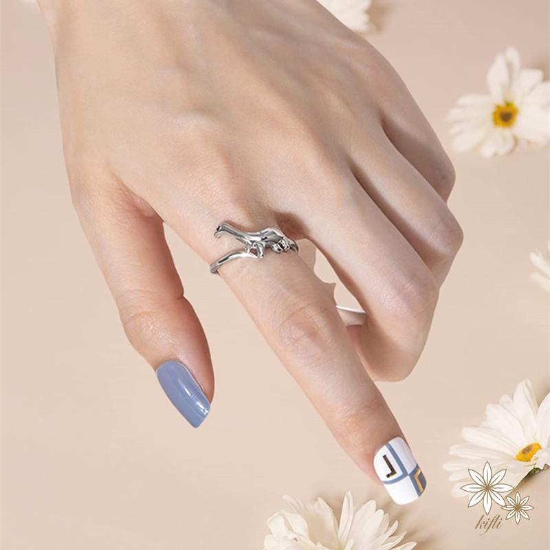 【kifli】Nhẫn Đeo Tay Hình Khủng Long Thời Trang Cho Nam Nữ（quà tặng ngày thiếu nhi）