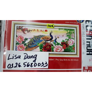 Tranh thêu VỢ CHỒNG- PHÚ QUÝ BÌNH AN 88841(85*40cm)