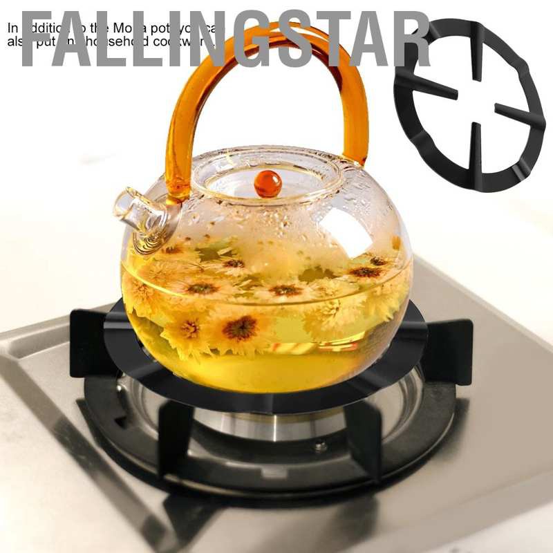 Kệ đỡ bình cà phê Moka màu đen hình tròn đun bếp Fallingstar