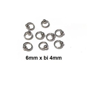 Khuyên vòng 1 bi 6mm / bi 4mm