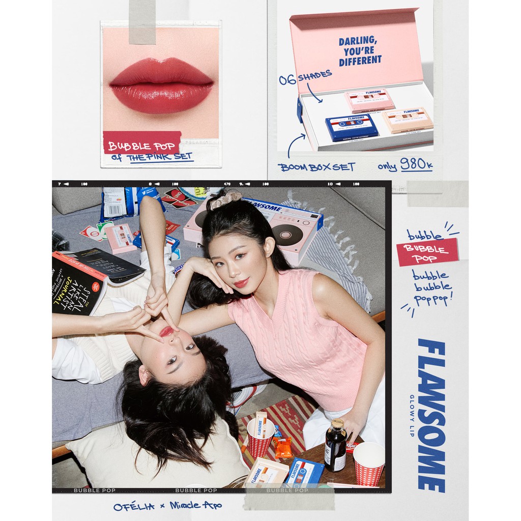 Hàng tặng -  Son thỏi Miracle Apo X Ofelia Flawsome Glowy Lip