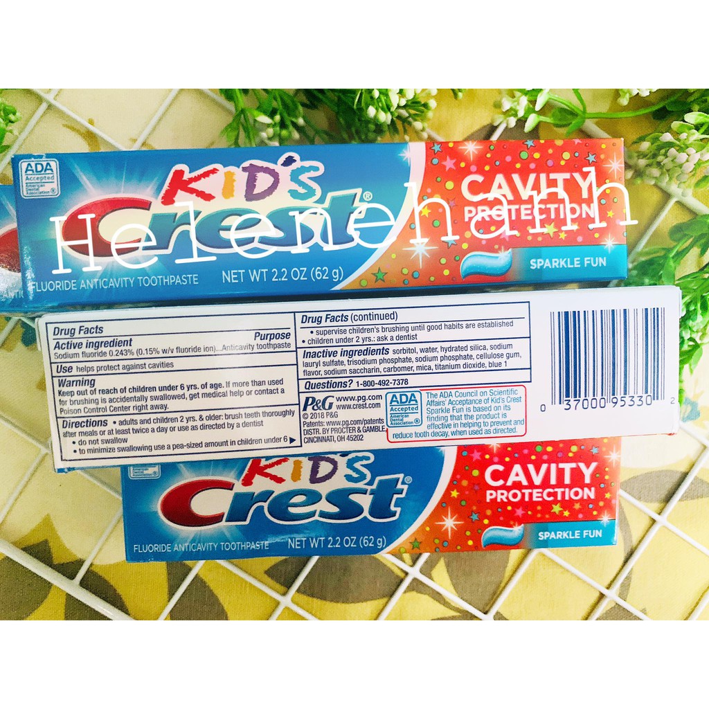 Kem đánh răng Crest Kid Mỹ 62g