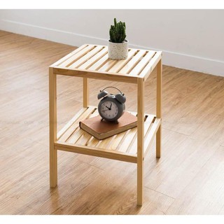 Kệ tab đầu giường gỗ thông cao cấp - 2 tầng cao cấp lắp ráp cực dễ dàng, decor phòng siêu xinh - Lỗi 1 đổi 1 BTC.8686