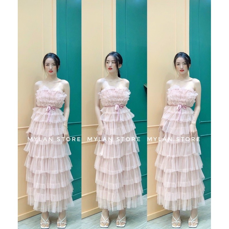 [Mã WAMT1505 giảm 10K đơn 0K] ĐẦM REN TẦNG BẸT VAI (KÈM VIDEO HÌNH THẬT) | BigBuy360 - bigbuy360.vn