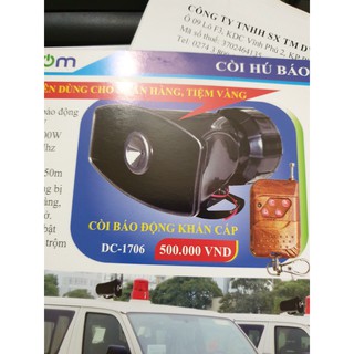 Còi hú báo động khẩn cấp 12V điều khiển từ xa bằng remote loại 1