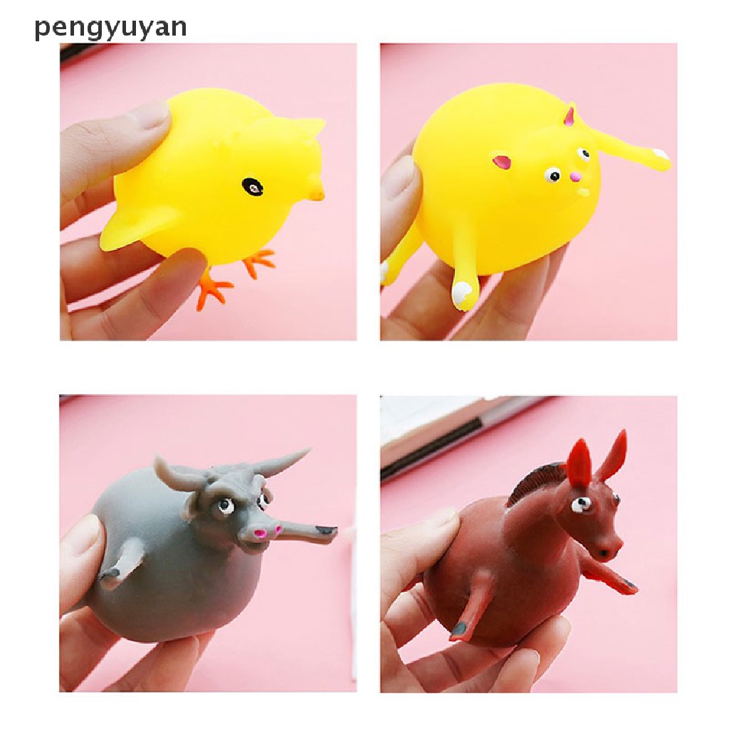 Đồ Chơi Bóp Giảm Căng Thẳng Bằng Cao Su Mềm Hình Động Vật Đáng Yêu