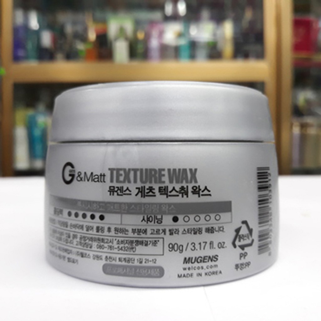 Sáp vuốt tạo kiểu tóc siêu cứng cho Nam giới Mugens Texture Wax Hàn Quốc 90g