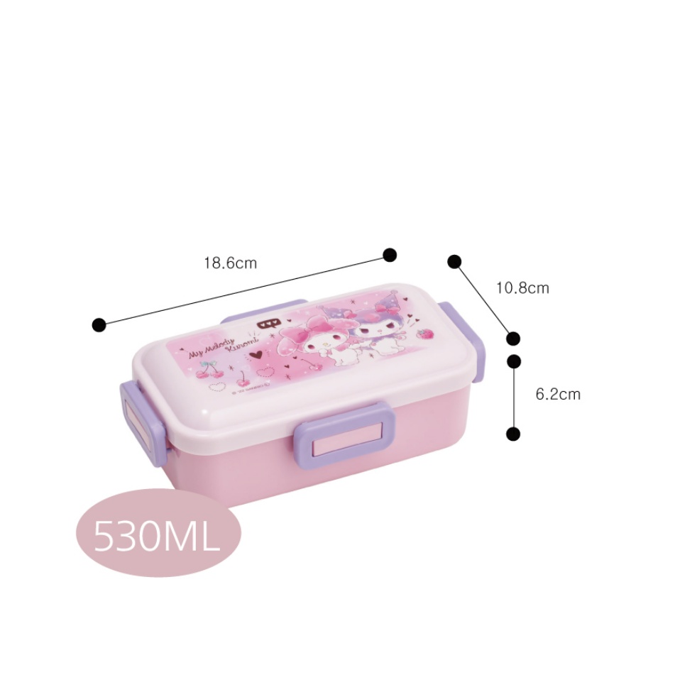 Hộp Đựng Cơm Trưa MyMelody Kuromi Love Dom Dung Tích 530ml Pfb6