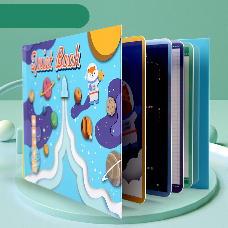 [Hàng sẵn] Bộ sách Quiet Book Giáo Dục Sớm Cho Bé, Bộ Học Liệu Bóc Dán Nhiều Chủ Đề, Busy Board cho bé học dự thính