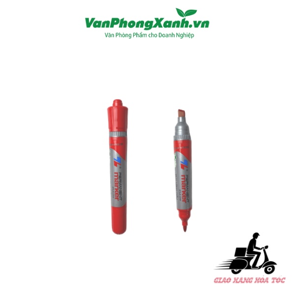 Bút lông dầu Thiên Long PM-09 2 đầu   - Đỏ/Xanh/Đen