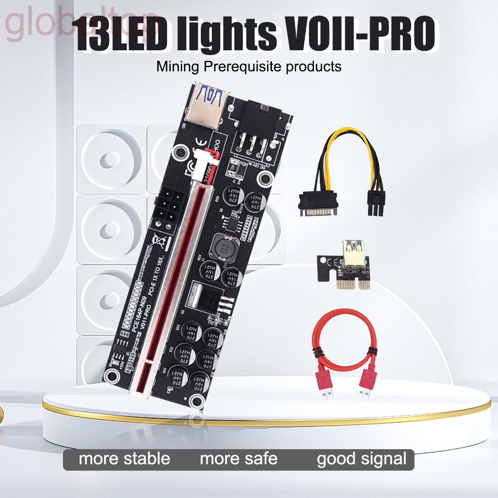 Bảng mạch chủ PCI-E 10 tụ điện PCI-Express mở rộng với cáp USB 3.0