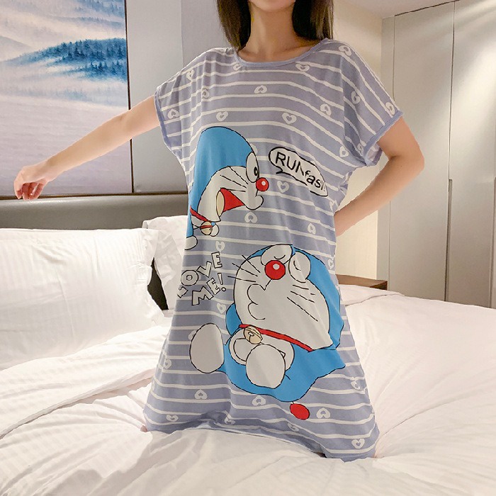 Váy đầm suông mặc nhà DORAEMON DOREMON dễ thương cute | BigBuy360 - bigbuy360.vn