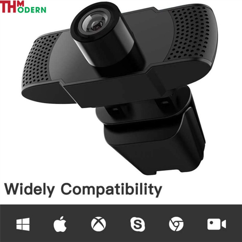 Webcam Máy Tính Laptop Full HD Độ Phân Giải 1080P Kèm Mic Xoay 360 Độ Cực Nét